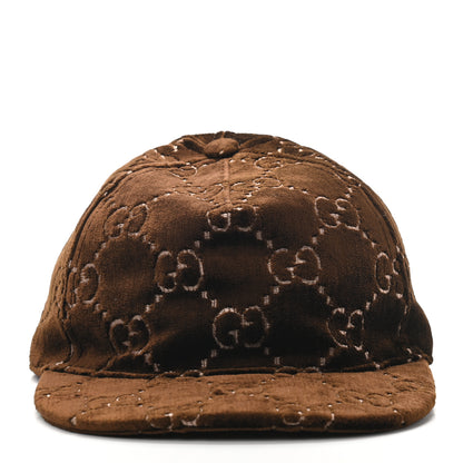 Gucci Velvet GG Monogram Baseball Hat L Brown 3 of 8
