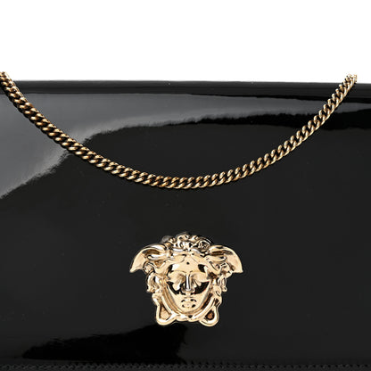 Versace Patent Palazzo Medusa Chain Evening Bag Black 8 of 12