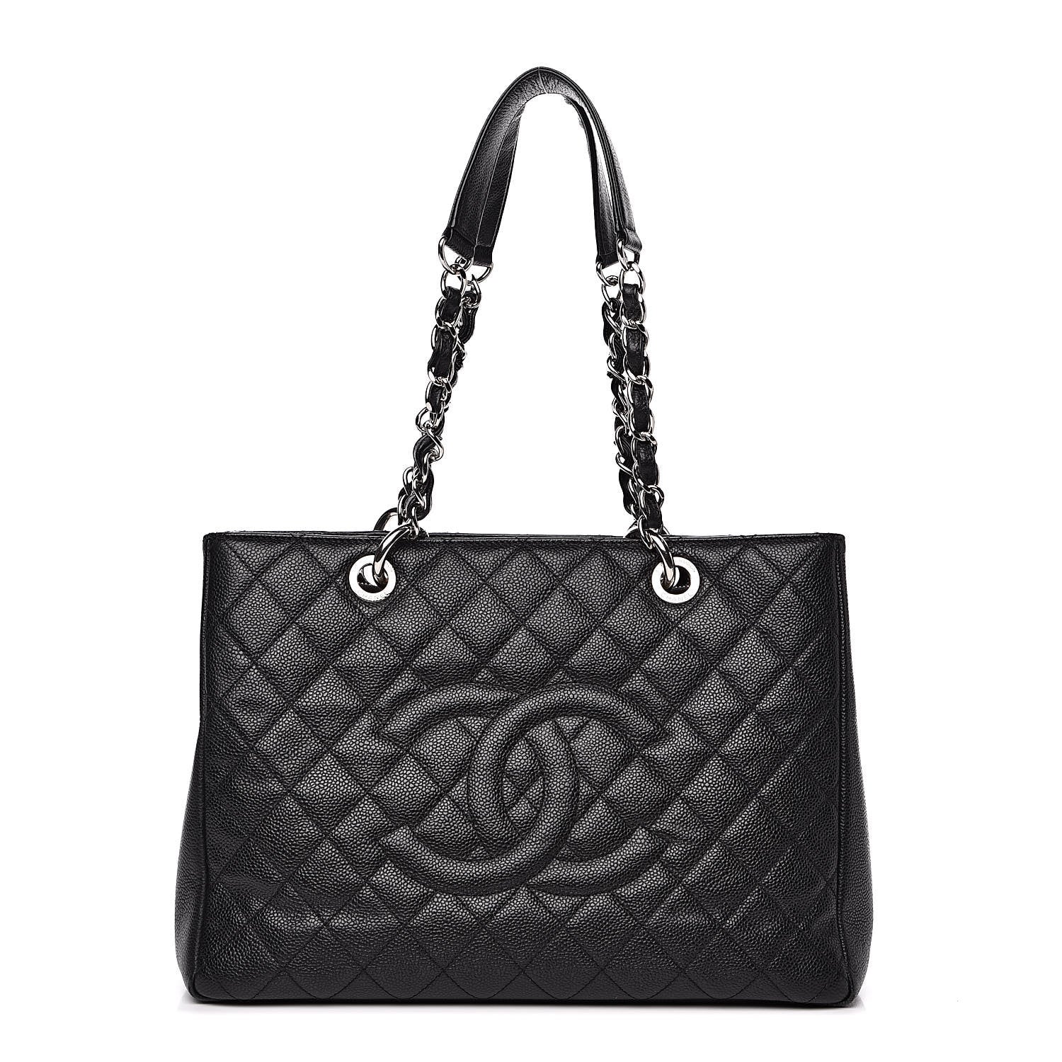 Chanel Caviar Quilted Grand Shopping Tote GST Black 1 of 15