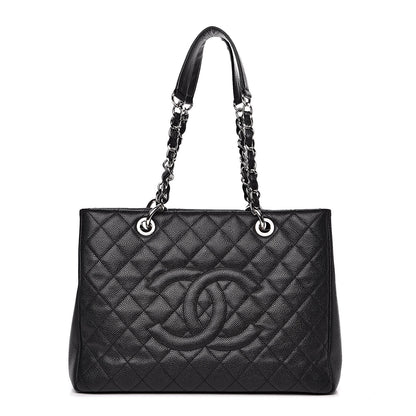 Chanel Caviar Quilted Grand Shopping Tote GST Black 1 of 15