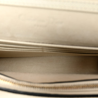 Christian Dior Grained Calfskin Saddle Chain Pouch Off White 5 of 11