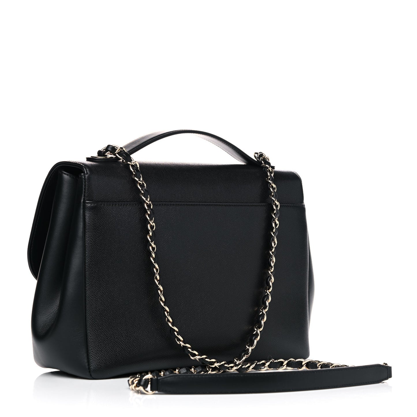 Caviar Quilted Large Business Affinity Flap Black