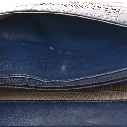 Chanel Snakeskin Wallet On Chain WOC Blue 15 of 17