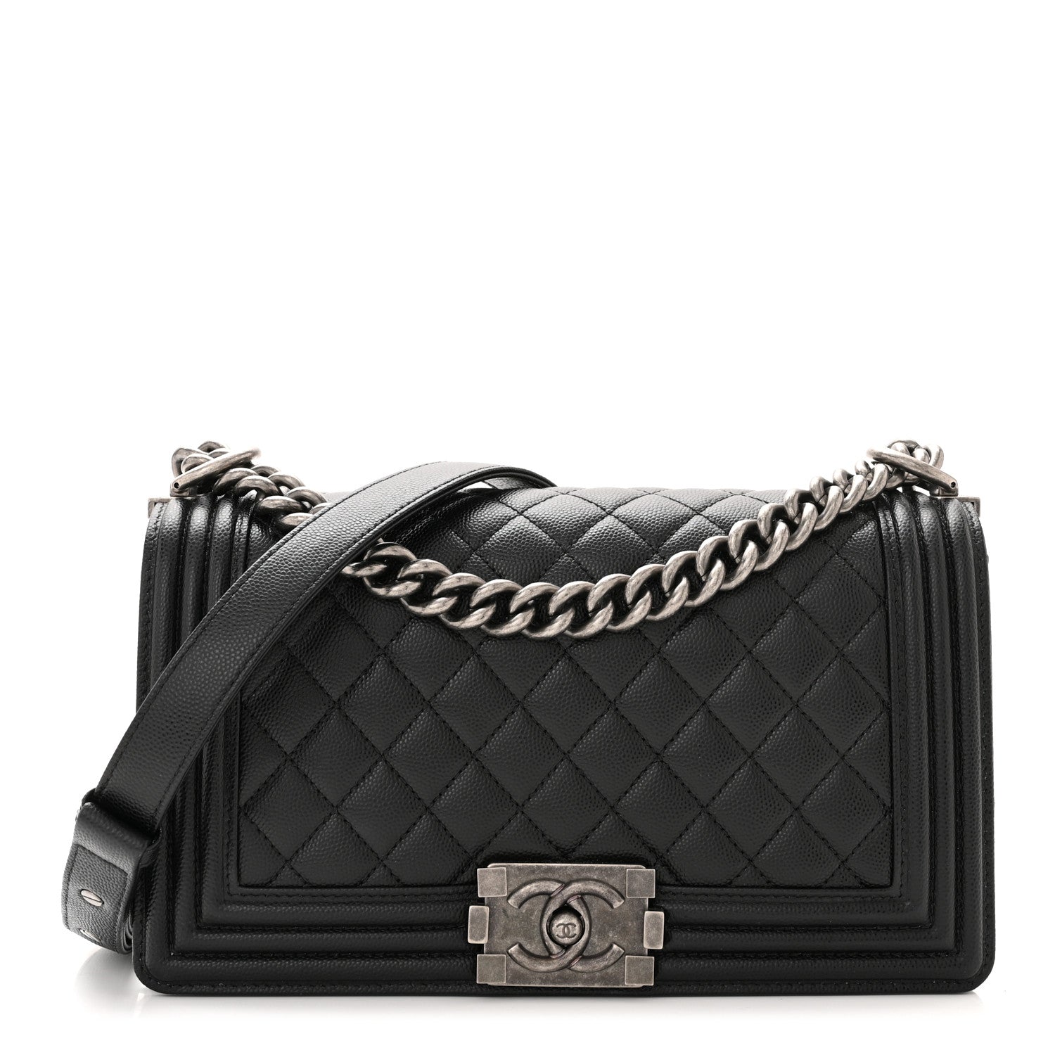 Chanel Caviar Quilted Medium Boy Flap Black 1 of 10