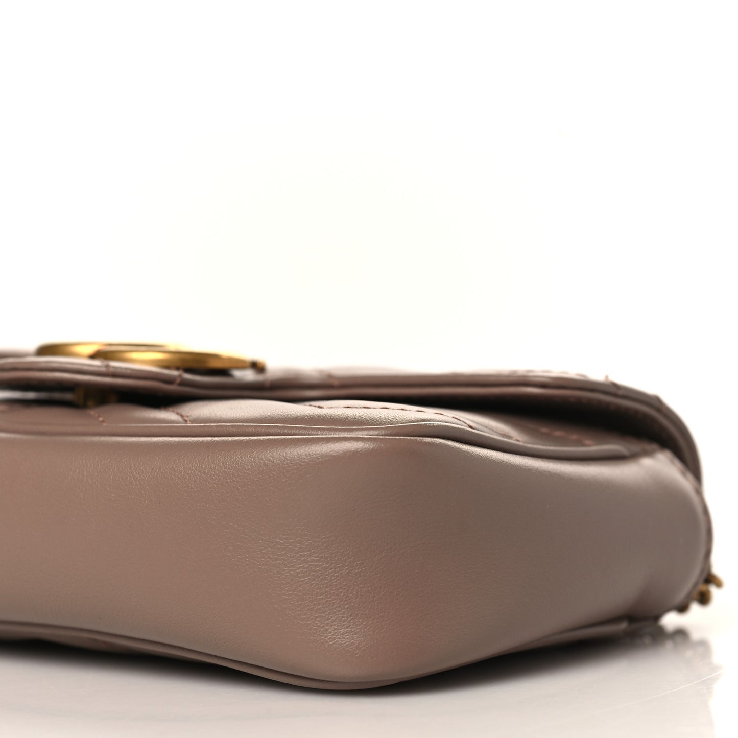 Calfskin Matelasse Super Mini GG Marmont Shoulder Bag Porcelain Rose