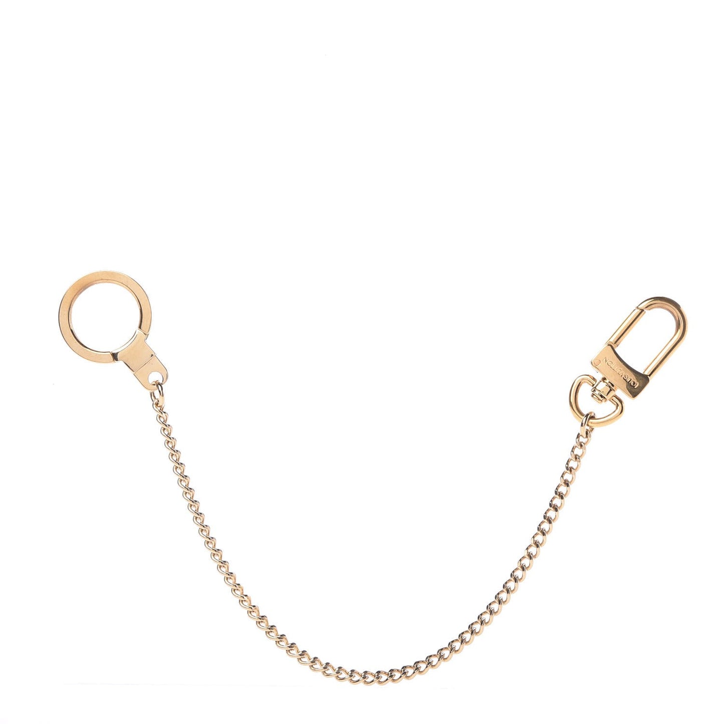 Metal Pochette Extender Key Ring Chain Gold
