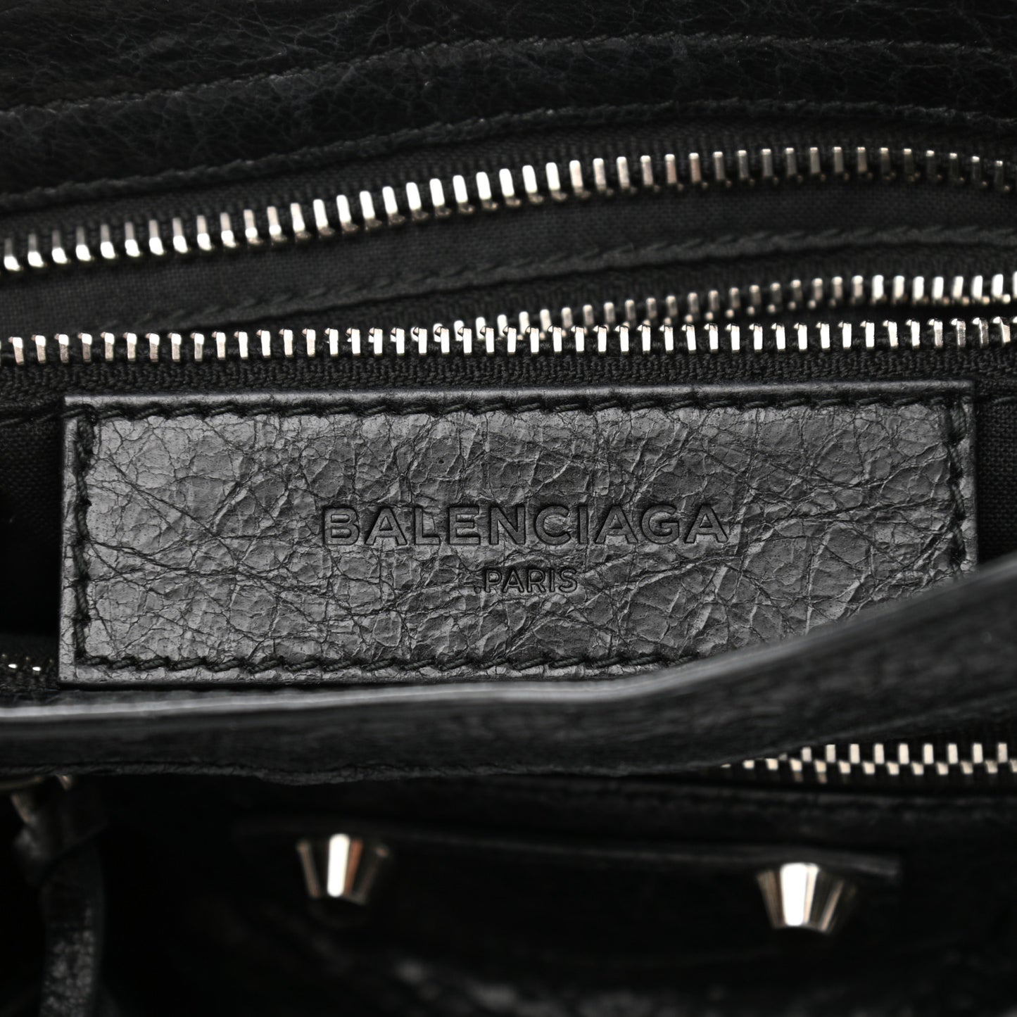 Agneau Classic Silver Hardware Mini City Black