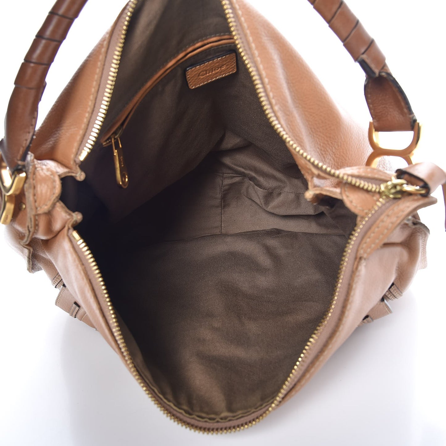 Calfskin Large Marcie Hobo Wood