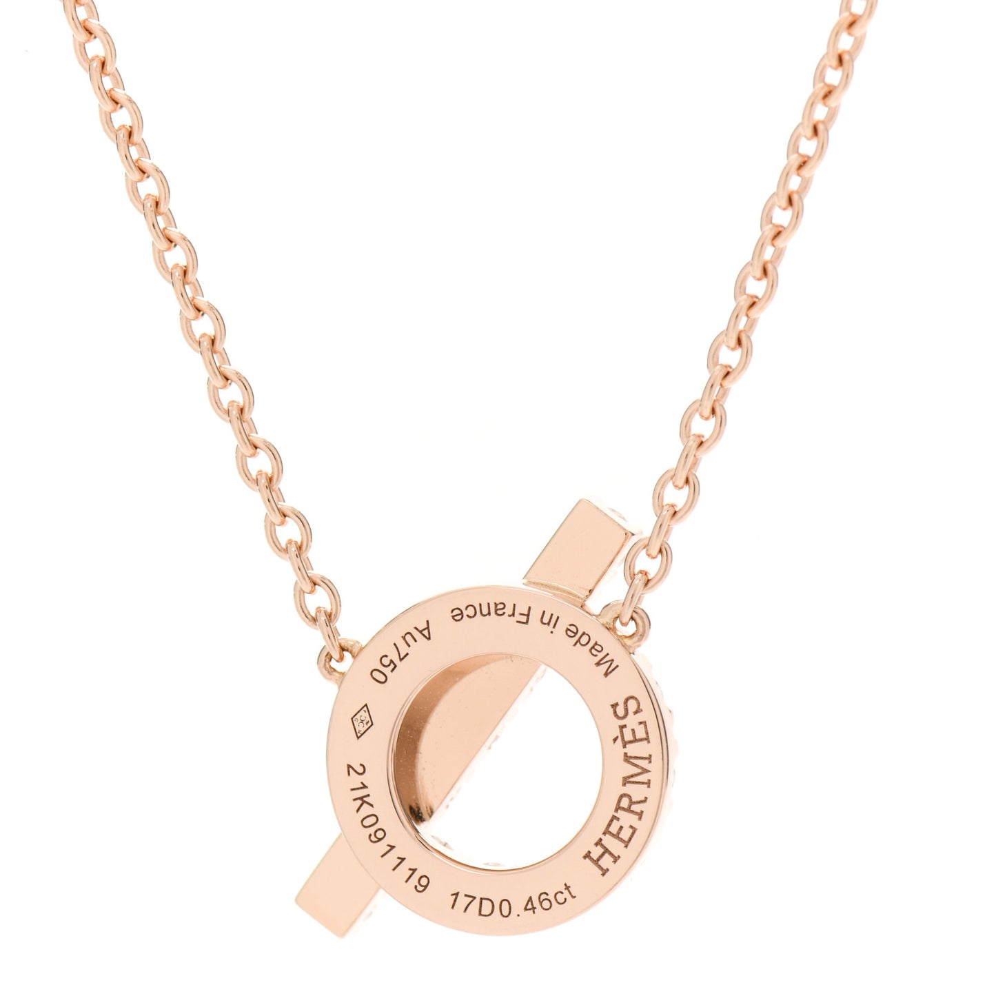18K Rose Gold Diamond Finesse Pendant Necklace