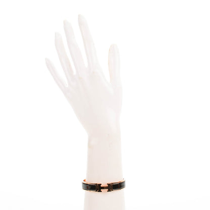 Hermes Enamel Narrow Clic Clac H Bracelet PM Black 2 of 5