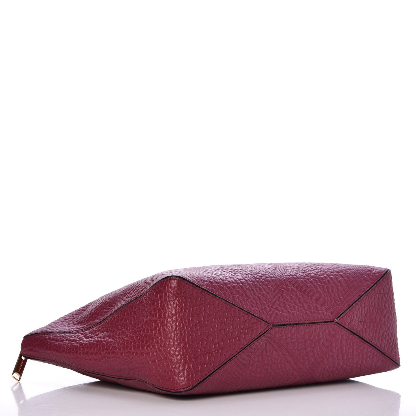 Heritage Grain Check Embossed Medium Dewsbury Tote Dark Plum