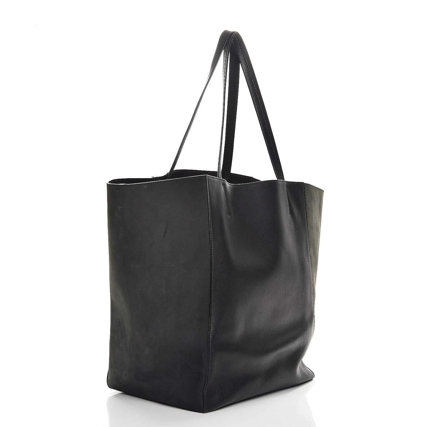 Celine Smooth Calfskin Nubuck Medium Horizontal Cabas Phantom Black 4 of 15