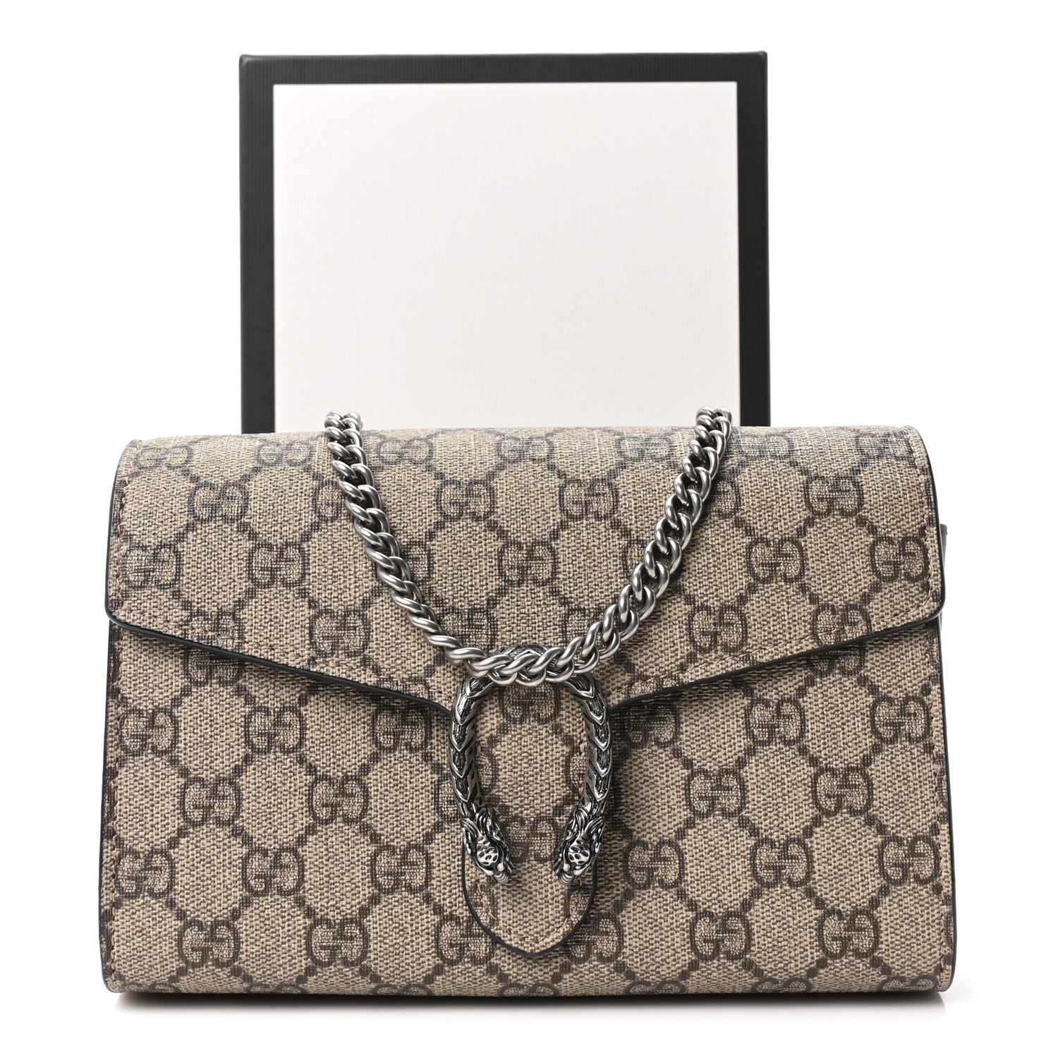 Gucci GG Supreme Monogram Mini Dionysus Chain Wallet Beige Taupe 11 of 11