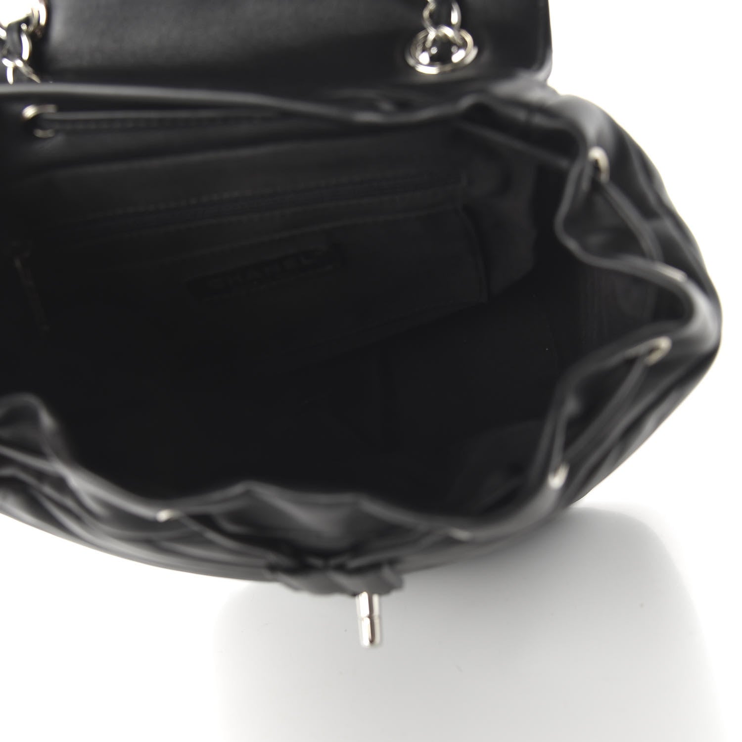 Chanel Calfskin Chevron Quilted Small Urban Spirit Backpack Black 4 of 10