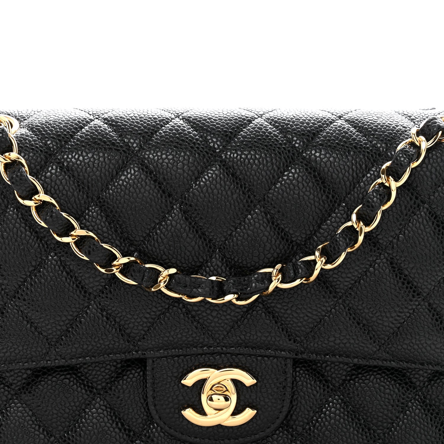 Chanel Caviar Quilted Medium Double Flap Black 8 of 12