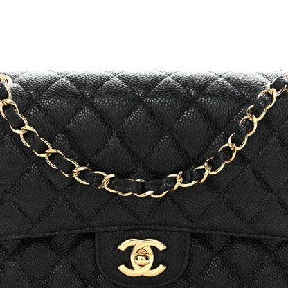 Chanel Caviar Quilted Medium Double Flap Black 8 of 12