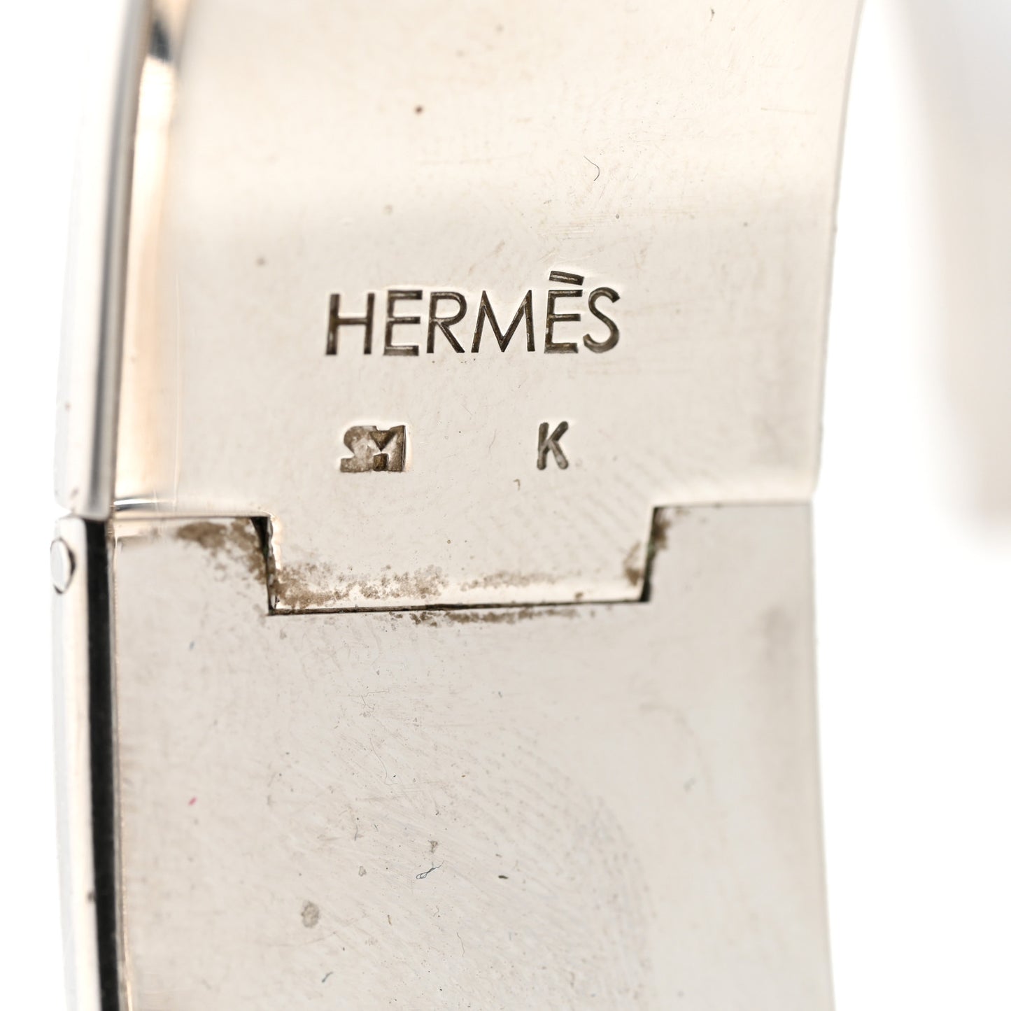 Enamel Wide Clic Clac H Bracelet GM White