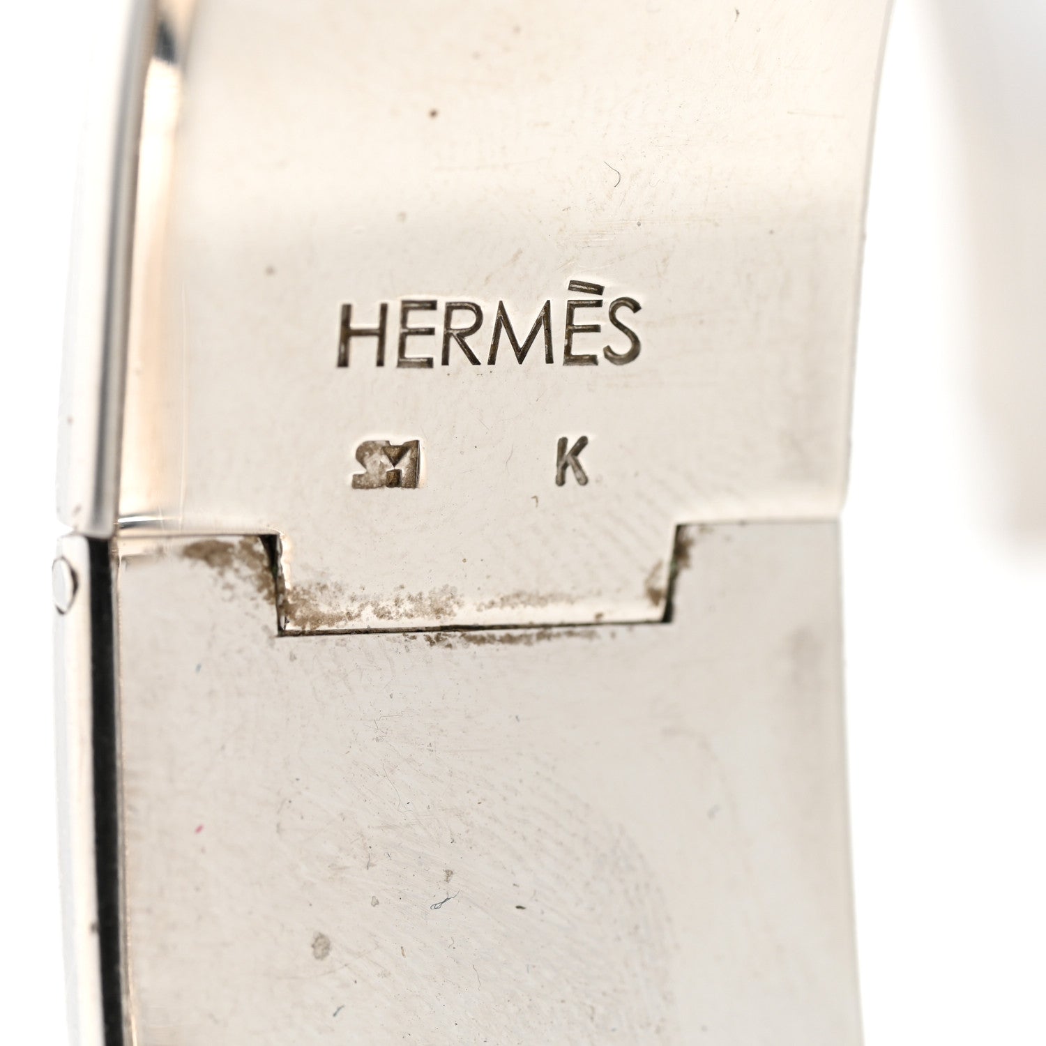 Hermes Enamel Wide Clic Clac H Bracelet GM White 4 of 5