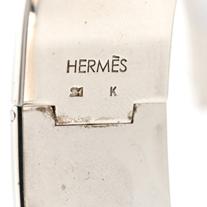 Hermes Enamel Wide Clic Clac H Bracelet GM White 4 of 5