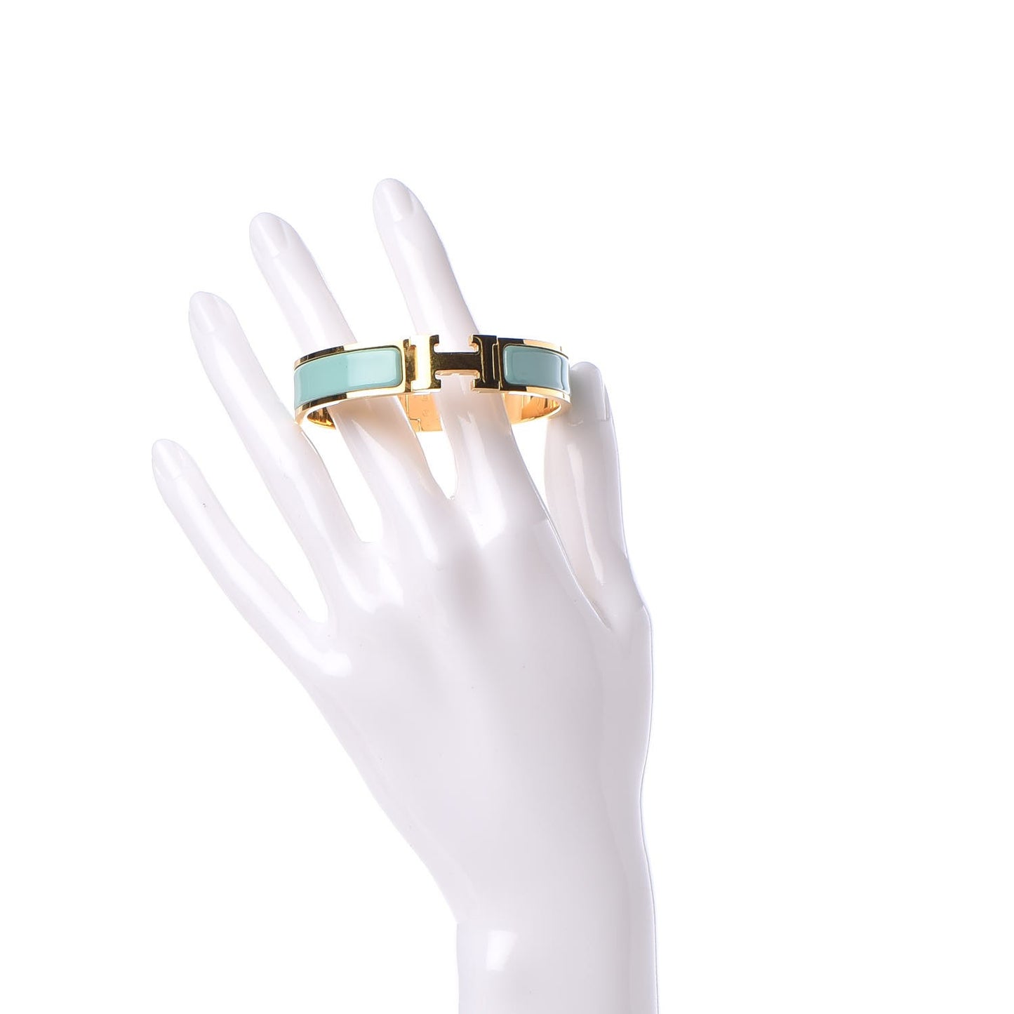Enamel Narrow Clic Clac H Bracelet PM Lagon