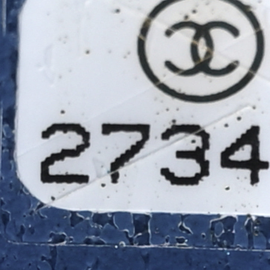 Lambskin Chevron Quilted Charms Medium Cosmetic Case Blue