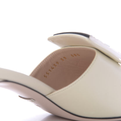 Gucci Malaga Kid Crystal Square G Madelyn Mules 39 Vintage White 8 of 9