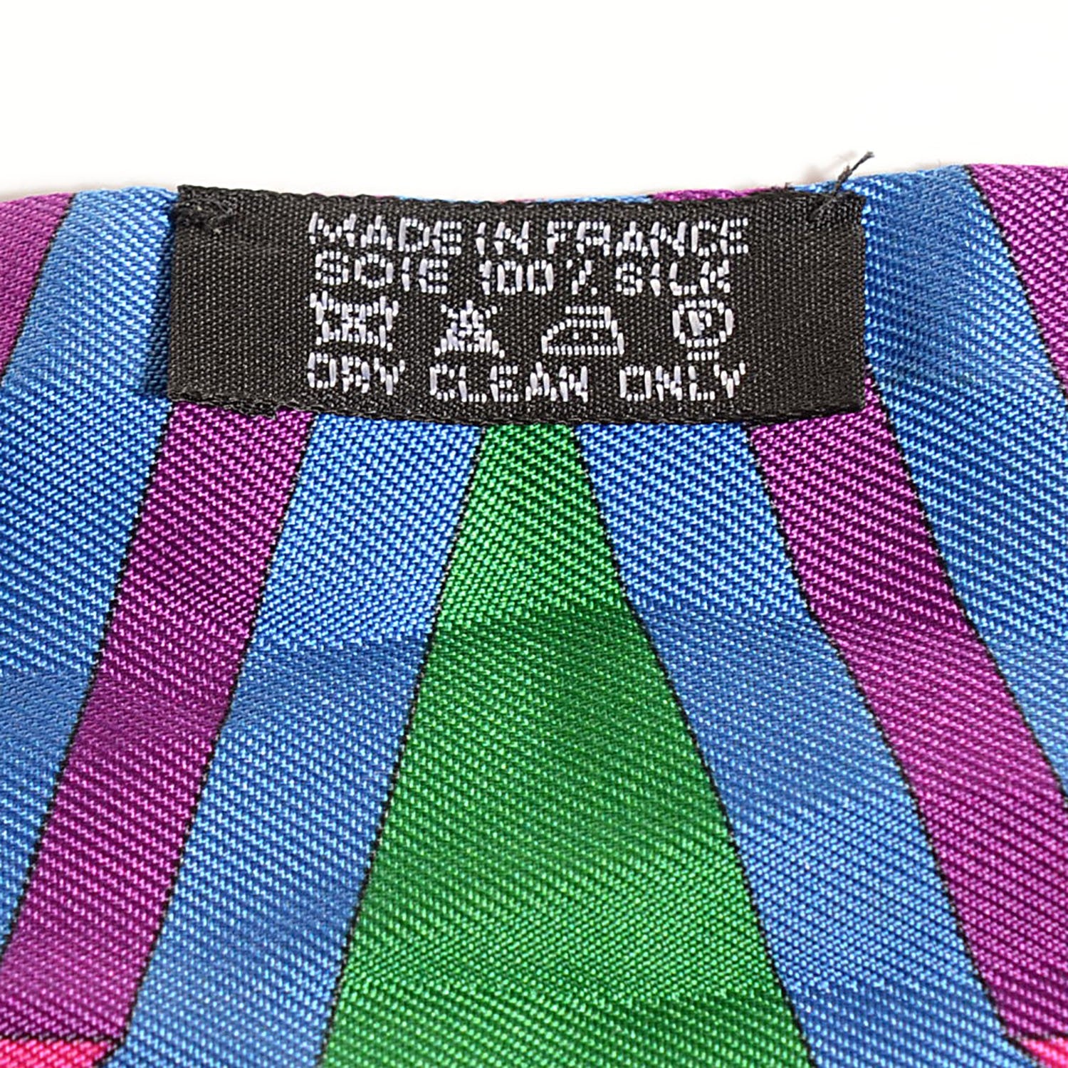 Hermes Silk Ballet Aquatique Twilly Navy Fuschia Green 4 of 5