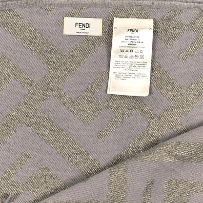 Fendi Cashmere Lurex FF Scarf Tortora 3 of 3