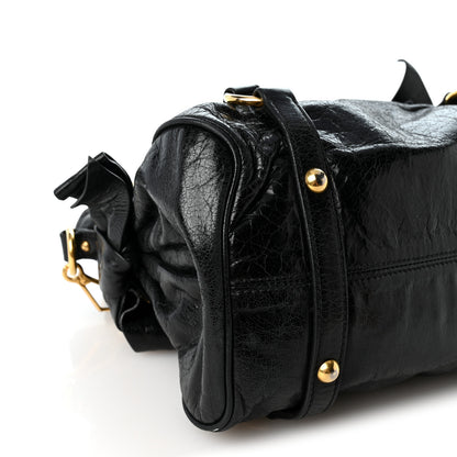 Miu Miu Vitello Lux Mini Bow Bag Black 9 of 10