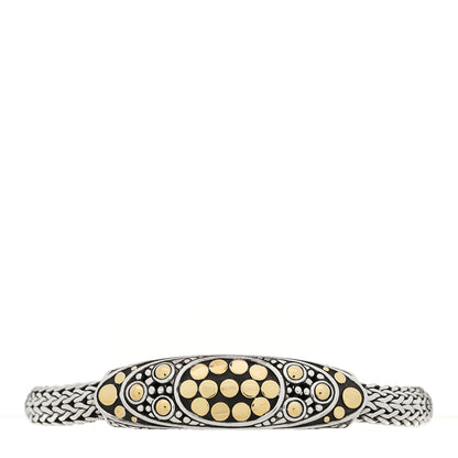 John Hardy Sterling Silver 18K Yellow Gold Jaisalmer Dot Oval Station Bracelet 1 of 3