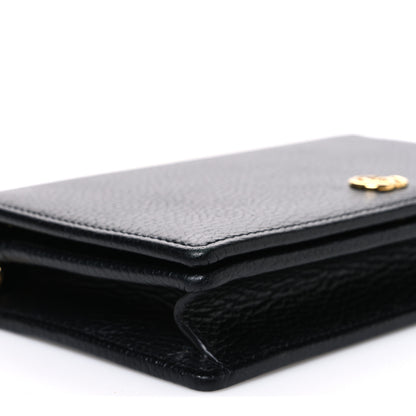 Gucci Calfskin Mini GG Marmont Chain Wallet Black 8 of 9