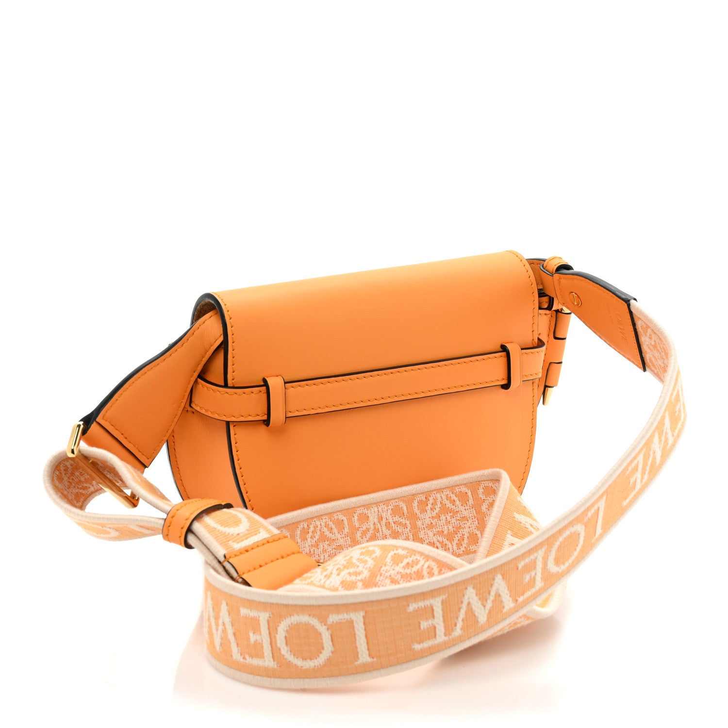 Loewe Calfskin Jacquard Mini Gate Dual Bag Mandarin 3 of 10