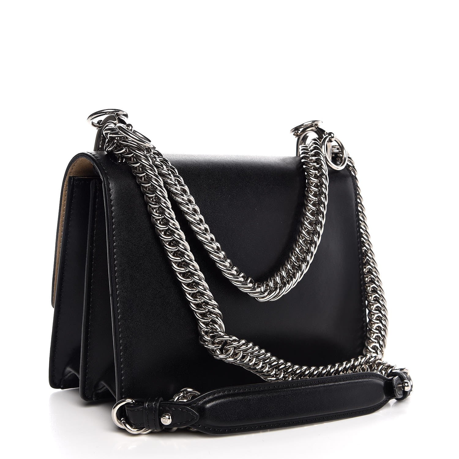 Fendi Vitello Liberty Studded Small Kan I Shoulder Bag Black Multicolor 3 of 7