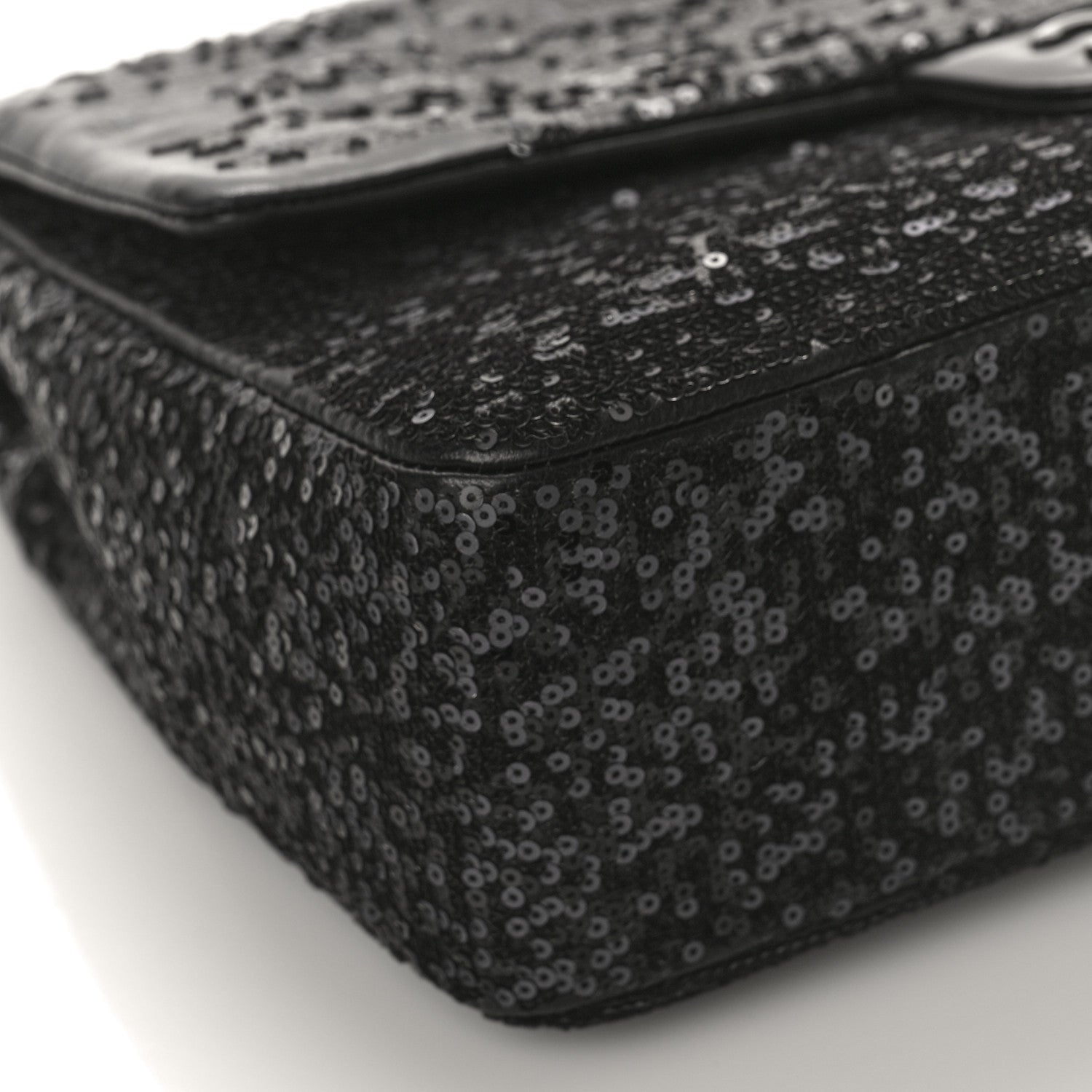Chanel Sequin Lambskin Medium Moonlight on Water Flap Black 8 of 10