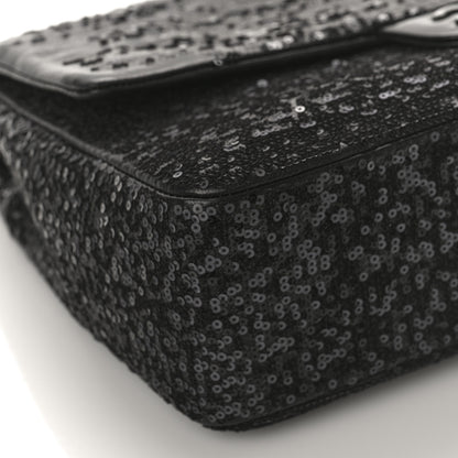 Chanel Sequin Lambskin Medium Moonlight on Water Flap Black 8 of 10