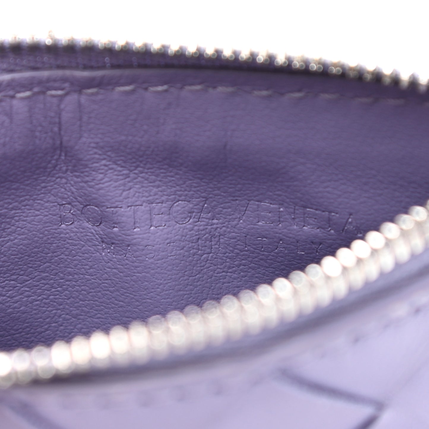 Nappa Intrecciato Key Case Lavender