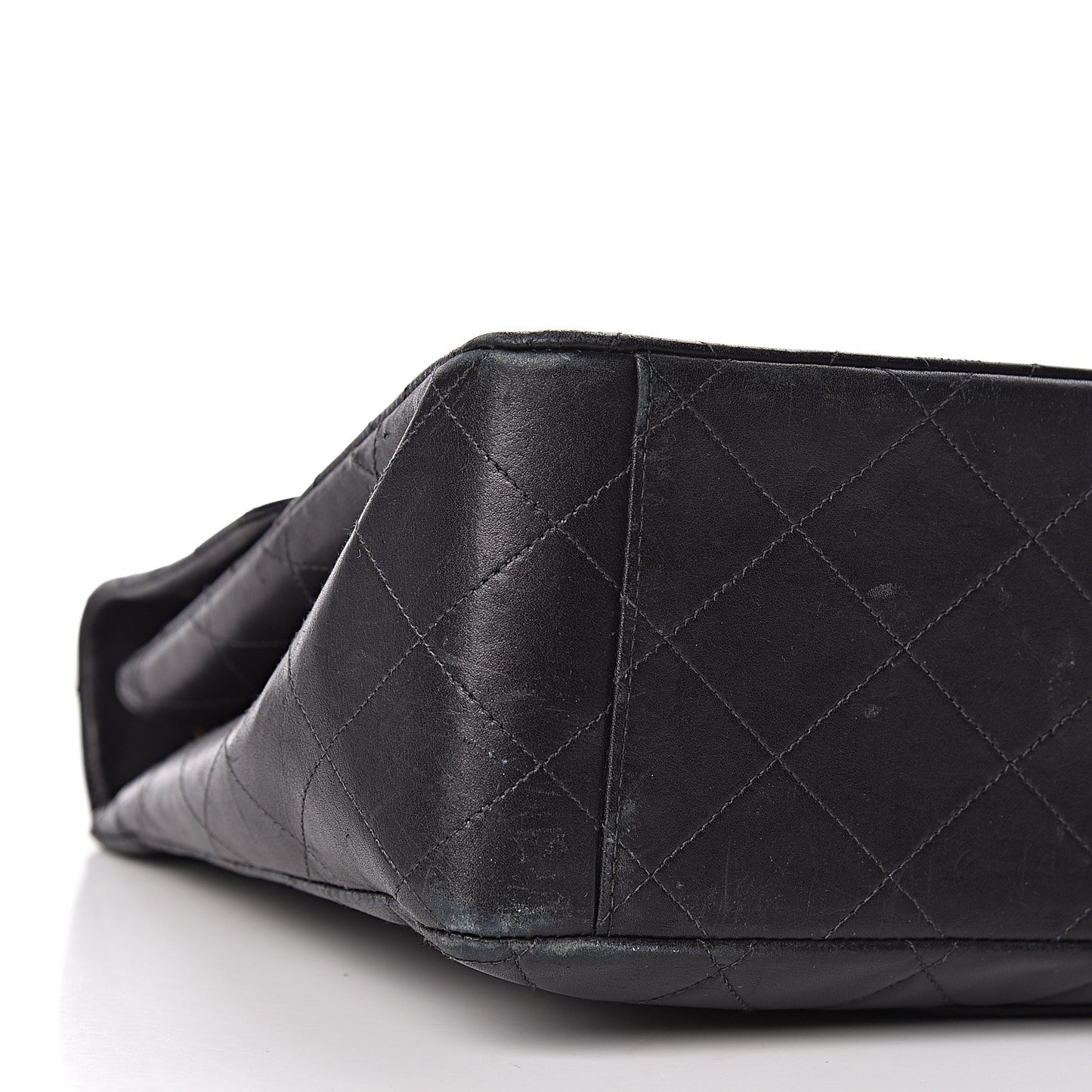 Lambskin Quilted XL Jumbo Single Flap Black