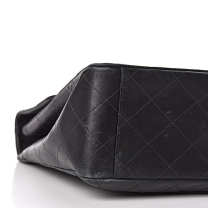 Chanel Lambskin Quilted XL Jumbo Single Flap Black 12 of 14