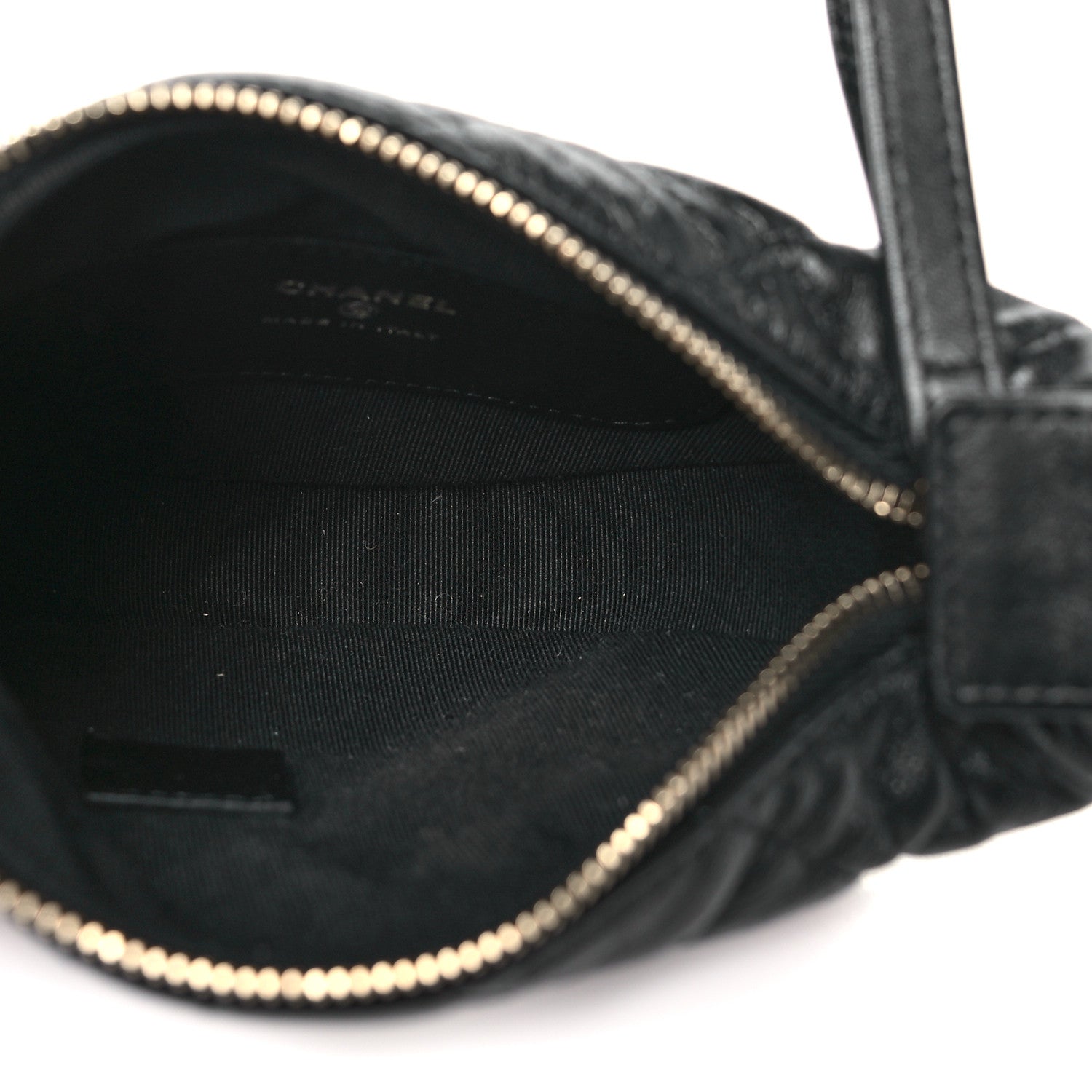 Chanel Lambskin Quilted Chain Around Pouch Black 5 of 8