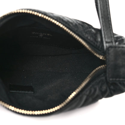 Chanel Lambskin Quilted Chain Around Pouch Black 5 of 8