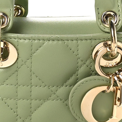Christian Dior Lambskin Cannage Micro Lady D-Joy Peyote Green 9 of 11
