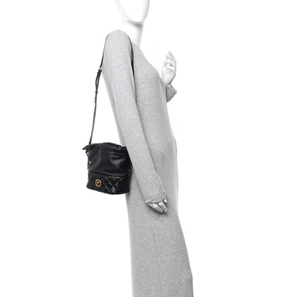 Versace Nappa Quilted Medusa Bucket Bag Black 2 of 10