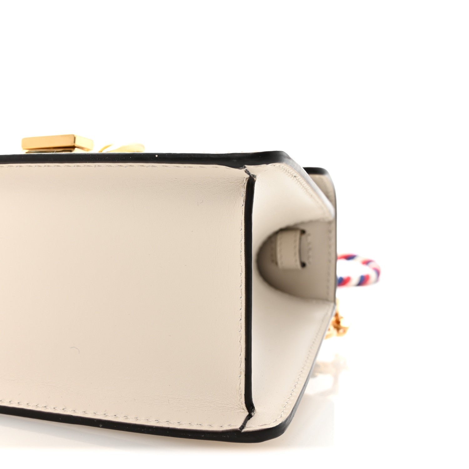 Gucci Calfskin Mini Sylvie Top Handle Bag White 9 of 11