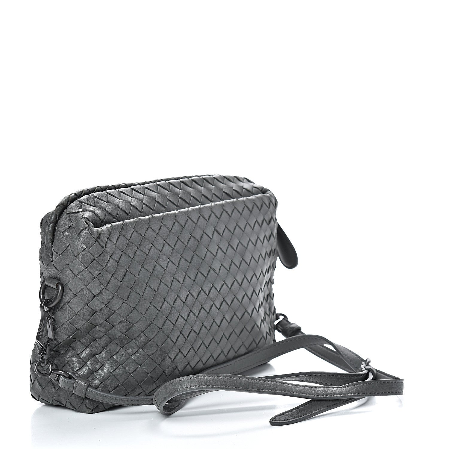 Bottega Veneta Nappa Intrecciato Small Camera Bag New Light Grey 2 of 13