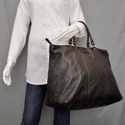 Gucci Guccissima Medium Joy Tote Bag Dark Brown 2 of 10