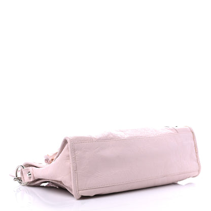Balenciaga Agneau Classic Silver Hardware S City Logo Strap Light Rose White 3 of 9