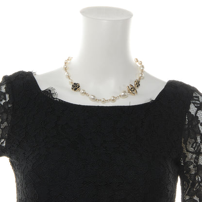 Chanel Pearl Camellia CC Necklace 2 of 4