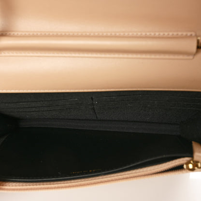Chanel Caviar Quilted CC Filigree Wallet On Chain WOC Beige Black 5 of 11