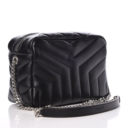 Saint Laurent Calfskin Y Quilted Monogram Small Loulou Bowling Bag Black 3 of 7