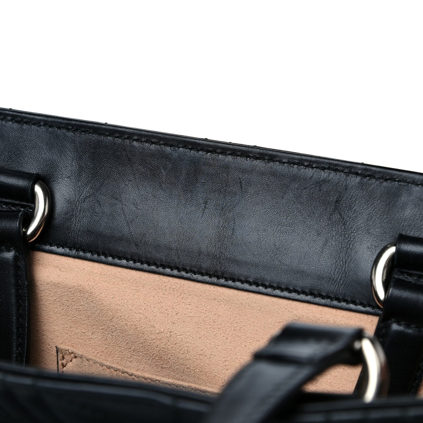 Calfskin Web Quilted Large Dionysus Tote Bag Black